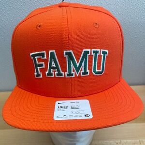 FAMU Rattlers Orange Baseball Cap. Nike Pro Hat. Florida A&M One Size Snap Back.